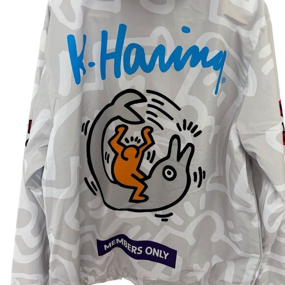 NWT Members Only x Keith Haring Windbreaker Jacket Sz XL - Picture 5 of 15